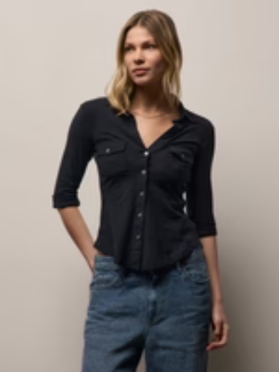 James Perse Tops - JAMES PERSE SIDE PANEL SLIM FIT SHIRT (3/L)